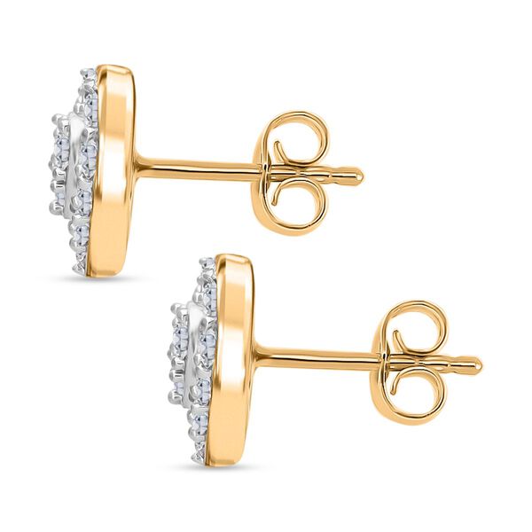 LUXURIANT DIAMOND - Lab Grown Diamant SI-GH SGL zertifiziert Ohrringe 925 Silber Gelbgold Vermeil ca. 1.00 ct image number 2