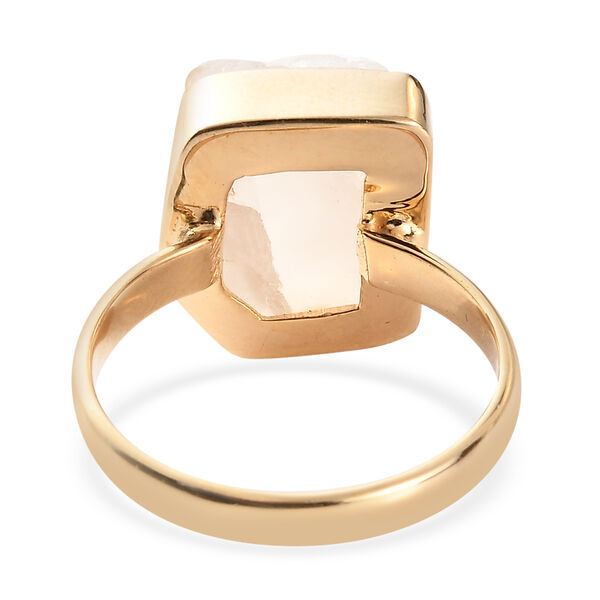 Handgearbeiteter Regenbogen Mondstein-Ring, 925 Silber vergoldet  ca. 8,00 ct image number 5