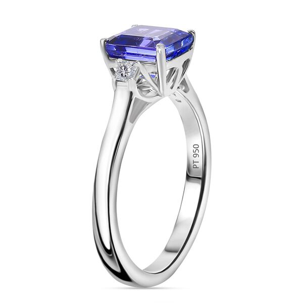 RHAPSODY AAAA Tansanit und Diamant Ring in 950 Platin - 2,09 ct. image number 5