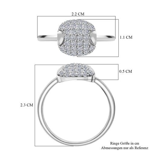 Lab Grown Diamant SI Ring 925 Silber rhodiniert (Größe 18.00) ca. 0,51 ct image number 5
