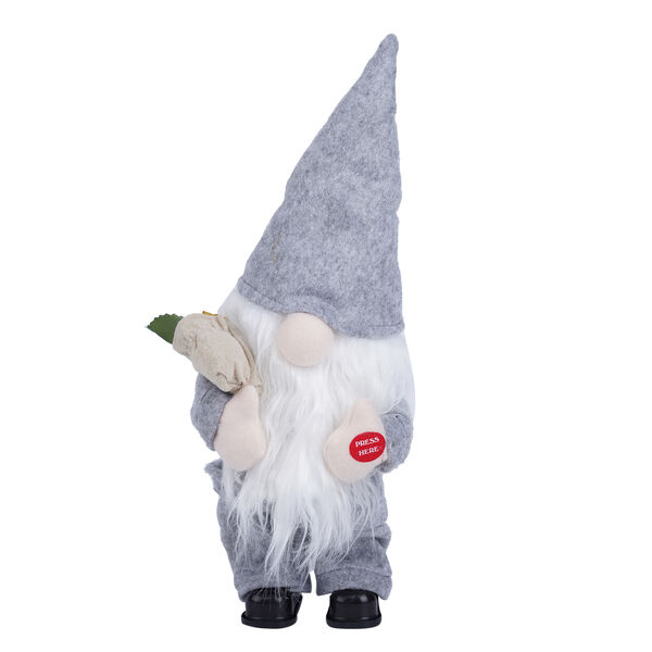 Tanzender Weihnachtsmann, 3xAA Batterie (nicht inkl.), Größe 12x10x30 cm, Grau und Weiß image number 0