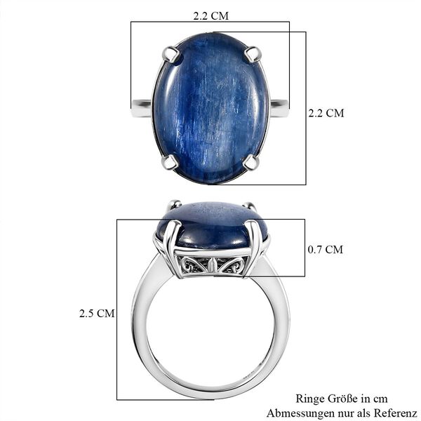 Kyanit Ring, 925 Silber platiniert, (Gr&ouml;&szlig;e 18.00) ca. 16.78 ct image number 7