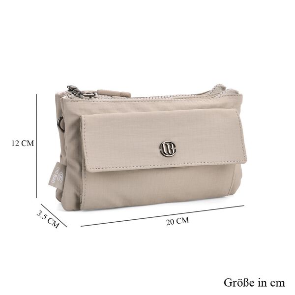 Crossbody Tasche, 20x12x3,5cm, Hellgrau image number 7