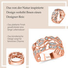 ALLORO rosévergoldeter Silberring mit Diamantakzenten image number 5
