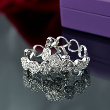 LUXURIANT DIAMOND- SGL zertifizierte SI-GH Labor Diamant Ohrringe, 925 Silber rhodiniert - 1,50 ct.