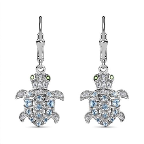 GP Trionfo Kollektion - AA Schweizer Blautopas Ohrringe 925 Silber rhodiniert ca. 2.07 ct image number 0