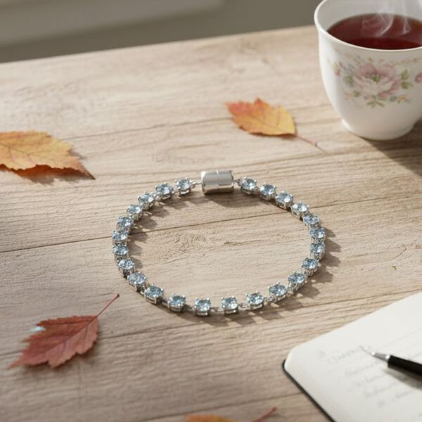 D'Joy AA himmelblaues Topas 20cm Armband - 14,28 ct. image number 1