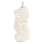 Royal Bali - Ox Bone Drachenmotiv Anhänger 925 Silber ca. 60.55 ct