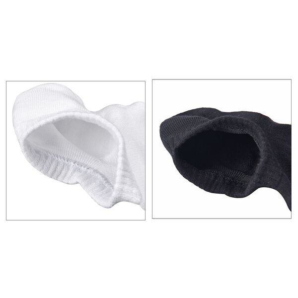 4er Set - Sneaker-Bambussocken mit Silikonferse, 26-30cm, schwarz/wei&szlig; image number 5