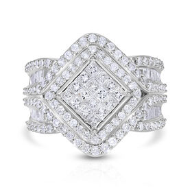 SGL zertifizierter GH I1-I2 Diamant-Ring in 585 Weißgold- 2 ct.