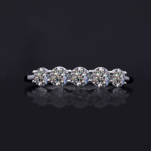 LUXURIANT DIAMOND- SGL zertifizierter VS-EF Labor Diamant Half Eternity Ring in 585 Weißgold - 1 ct. image number 12