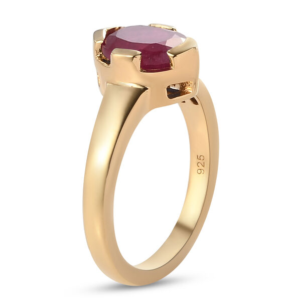 Afrikanischer Rubin-Ring, (Fissure gef&uuml;llt), 925 Silber vergoldet image number 5