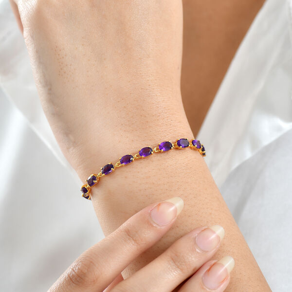 EVER TRUE Afrikanischer Amethyst Armband ca. 19 cm Nickelfreies Messing ca. 9.85 ct image number 2