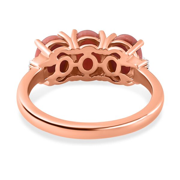 AAA Oregon Pfirsich Opal und Diamant Ring - 1,84 ct. image number 6