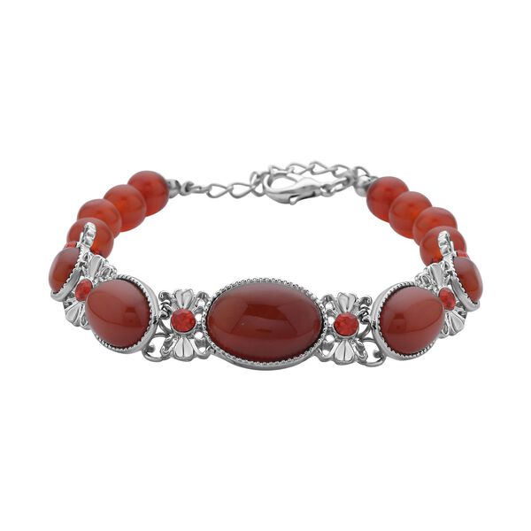 Rotes Achat Armband, ca. 20 cm, ca. 59.00 ct image number 3