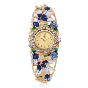 Mehrfarbiger Kristall Uhren WA7 cm Reiner Edelstahl emailliert