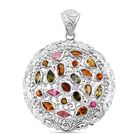 Mehrfarbig-Turmalin Anhänger 925 Silber ca. 3,35 ct.