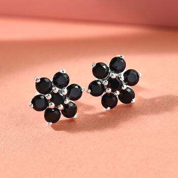 Schwarze Spinell-Ohrstecker - 3,42 ct.