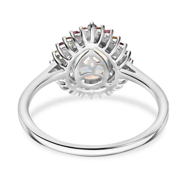 D'Joy AA Natürlicher, äthiopischer Welo Opal, Mehrfarbig-Turmalin Ring 925 Silber rhodiniert (Größe 17.00) ca. 1.74 ct image number 6