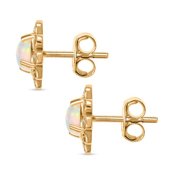 D'Joy Natürliche, äthiopische Welo Opal und Zirkon Ohrringe - 1,67 ct. image number 4