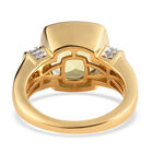 Ouro Verde-Quarz und Zirkon Ring 925 Silber vergoldet (Größe 16.00) image number 5