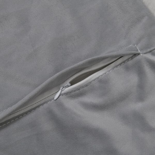 2-tlg. Zierkissenbez&uuml;ge, 60x60 cm und 45x45 cm, hellgrau image number 5