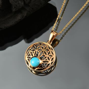 D'Joy Sleeping Beauty T&uuml;rkis Anh&auml;nger mit 50cm Kette - 0,50 ct.