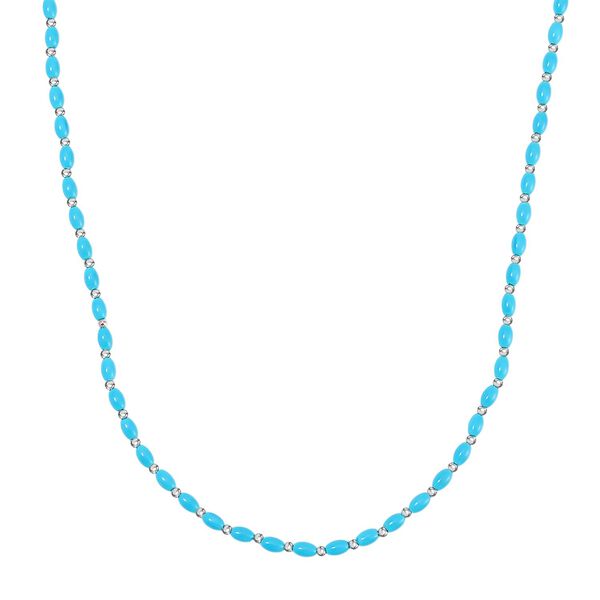 Sleeping Beauty Farbe Muschelkernperle Halskette ca. 50cm + 5cm Extender, Standard