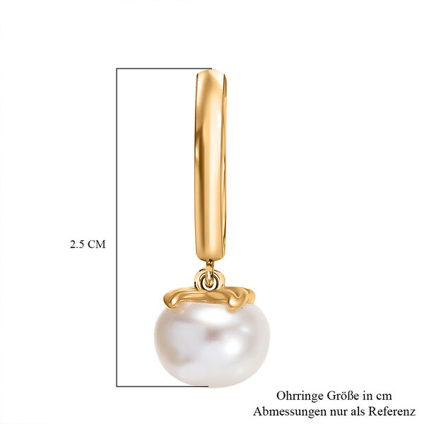 EverTrue wei&szlig;e S&uuml;&szlig;wasser Perle Ohrringe image number 5