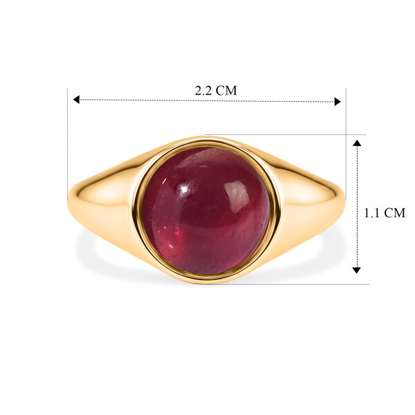 D'Joy AA Afrikanischer Rubin (Fissure gef&uuml;llt) Ring 925 Silber 750 Gelbgold vermeil (Gr&ouml;&szlig;e 18.00) ca. 3,61 ct image number 6