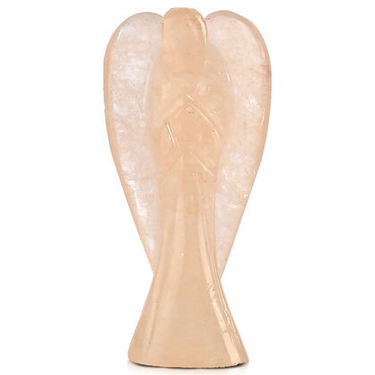 LIVMORE Handgeschnitzte Schutzengel Figur Gelber Aventurin ca. 7,62 cm