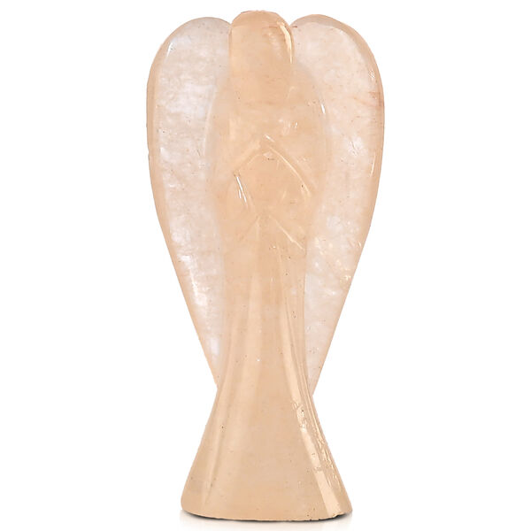 LIVMORE Handgeschnitzte Schutzengel Figur Gelber Aventurin ca. 7,62 cm