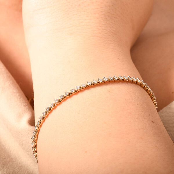 New York Kollektion - SI G-H Diamant Armband, 19 cm, 585 Gelbgold - 2 ct. image number 7