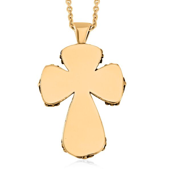 Kreuz-Anhänger im Murano-Stil mit 50cm Kette image number 4