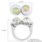 Natürlicher Äthiopischer Opal Ring 925 Silber platiniert  ca. 1,02 ct image number 5