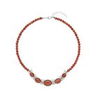 Goldene Sandstein Halskette, ca. 45 cm, ca. 110.00 ct