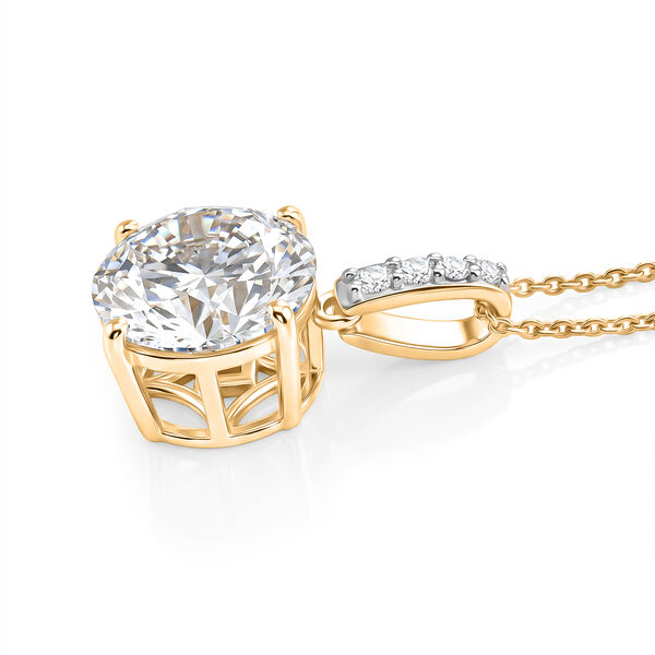 D'Joy Moissanit Schmuckset ca. 50 cm 925 Silber 750 Gelbgold vermeil ca. 5,02 ct. image number 3