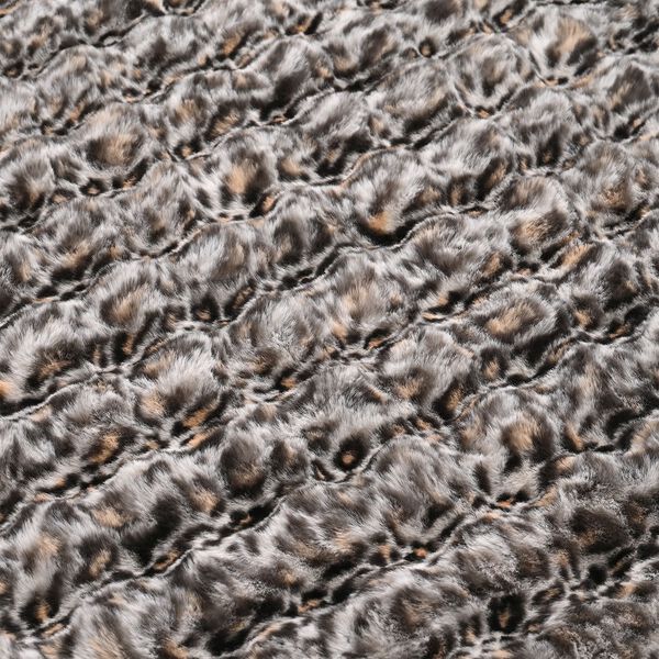 Serenity Night - Luxus-Kunstfell-Decke mit Wellenstruktur, 1300 g, Schwarz-Leopardmuster, 150x200 cm image number 6