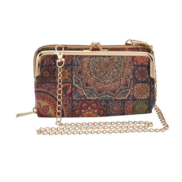 Crossbody Tasche aus Naturkork mit RFID-Schutz, Orient