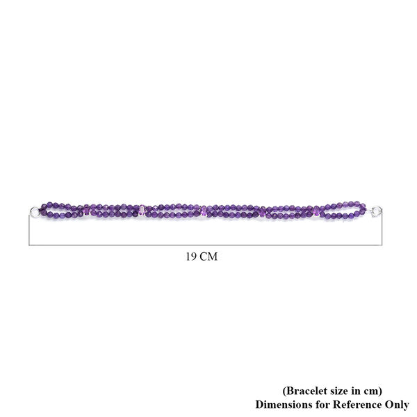 Afrikanisches Amethyst Perlen-Armband, 19 cm, 925 Silber, 26,74 ct. image number 5