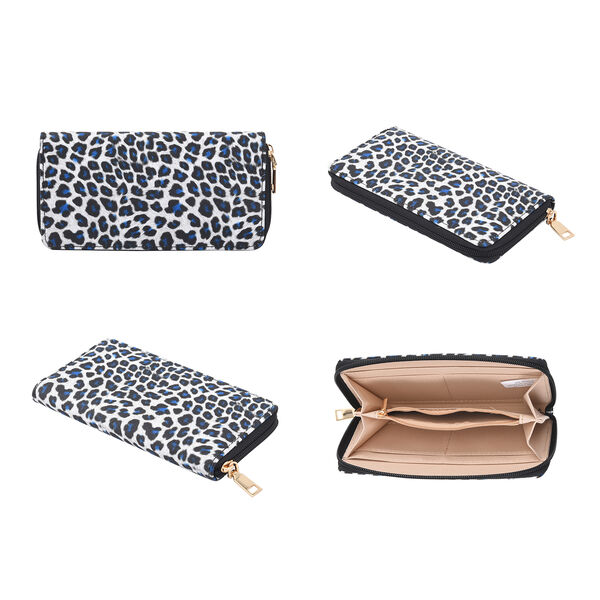Passage - 4er-Set, Handtasche, Crossbody Tasche, Clutch und Brieftasche mit weissem Leoparden Muster image number 7