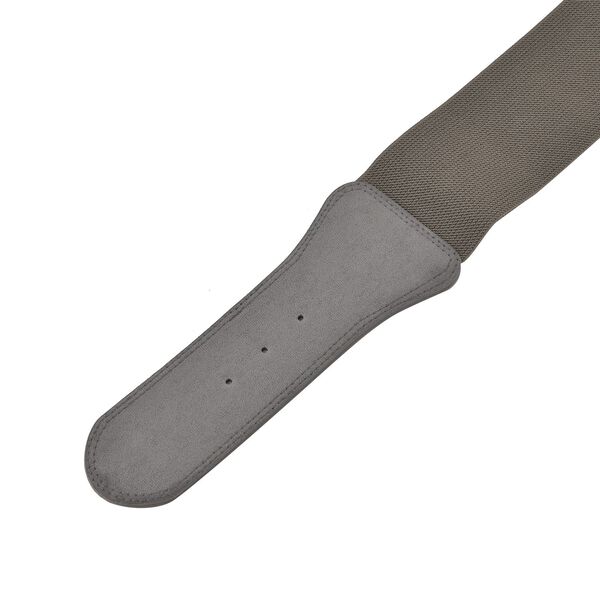 Stretchgürtel mit Schnalle aus Kunstwildleder, grau image number 4