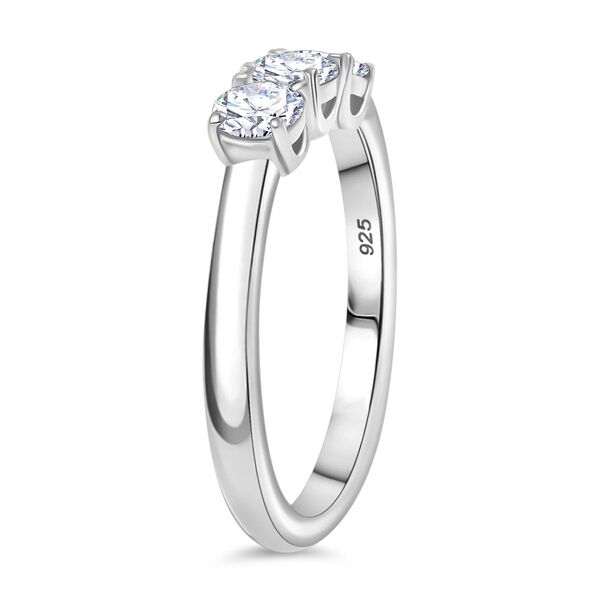 Moissanit Schmuckset, 925 Silber rhodiniert - 1,44 ct. image number 4