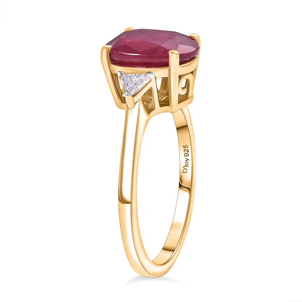 D'Joy afrikanischer Rubin und Moissanit Ring - 4,33 ct. image number 5