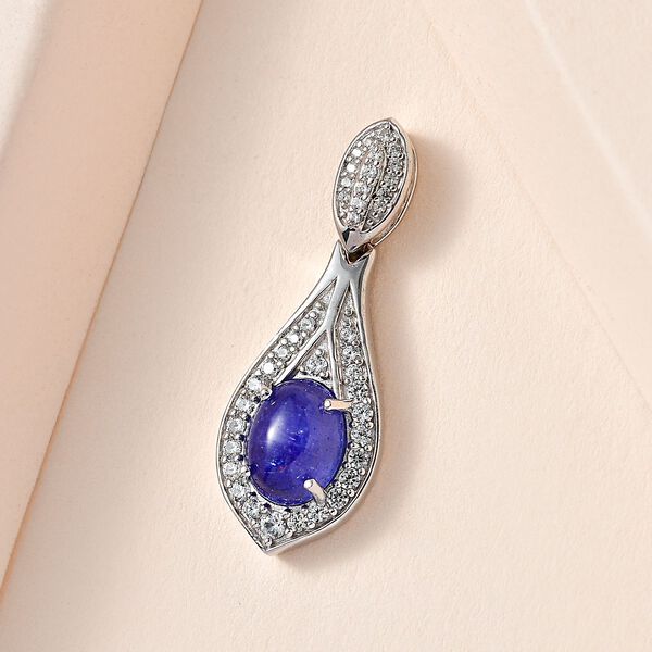 AA Tansanit und Zirkon Anh&auml;nger - 1,63 ct. image number 2