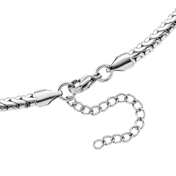 DESIGNER INSPIRIERT - 2er Fancy 316L Edelstahl Ketten Set ca. 50 cm ca. 2,26g, Silberfarben image number 5