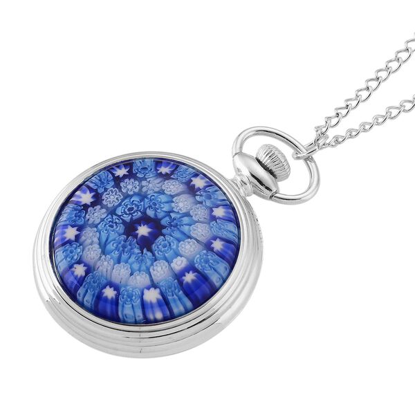 STRADA - Blaues Murano-Stil Glas Uhren 91.4 cm Eisen image number 3