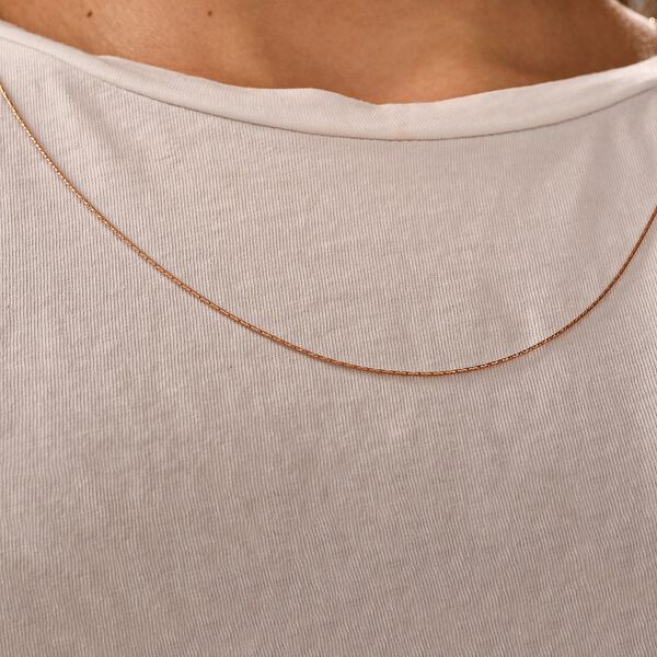 925 Silber ros&eacute;vergoldet Kette ca. 60 cm ca. 2,84g image number 2