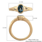 London Blau Topas und Zirkon Ring, ca. 1,11 ct image number 6