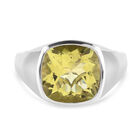 Ouro Verde-Quarz-Ring, 925 Silber platiniert (Größe 19.00) ca. 6,06 ct